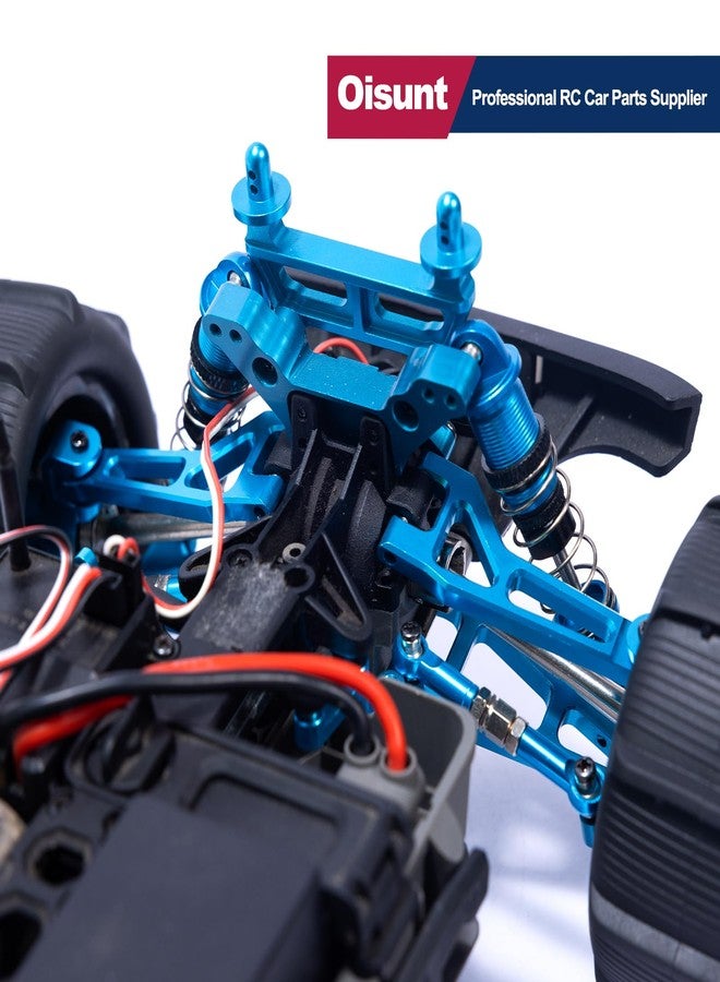 Oisunt Metal Aluminium Spare Part Set for 1/16 Hyper Go/HAIBOXING/BEZGAR/DEERC/Jetwood RC Car Upgrades, Alloy Replacement Accessory Kit (Blue) - Image 3